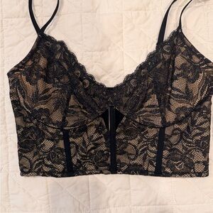 Elegant Black Lace Tank Top